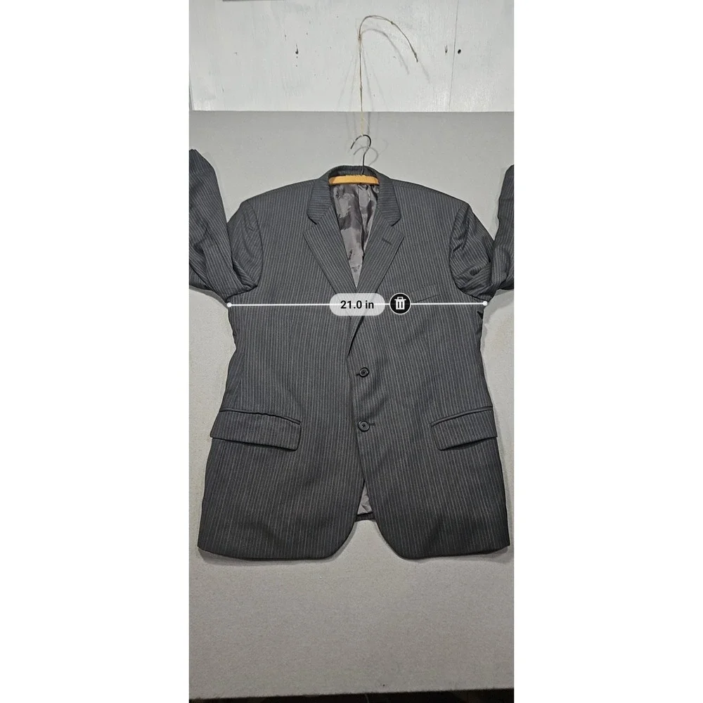 Brooks Brothers 346 Pinstripe Stretch Blazer Sport Coat Grey Sz 40R